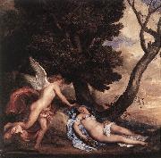 DYCK, Sir Anthony Van Cupid and Psyche df painting